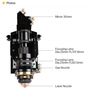 Auto Level Metal Cutting Mata Laser Head 57 Auto Focus Laser CO2